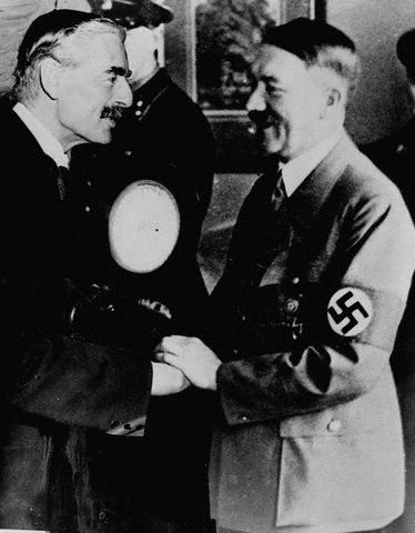 Chamberlain and Hitler in Munich